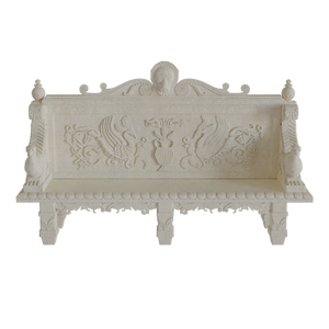 Banco de Jardín de Mármol y Pavo Real Tallado a Mano de Alta Calidad, Asientos Comerciales para Parques al Aire Libre - Product Image 6