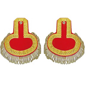 แผ่นประดับไหล่แบบใหม่ สายร้อยทอง ประดับพู่สีทอง สำหรับชุดวงโยธวาธิต - Product Image 1