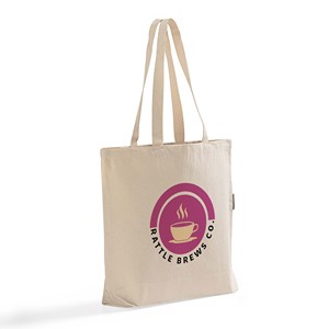 Custom Large Organic Cotton Tote <b>Bags</b> <b>Medium</b> Size Shopper Tote with Your Logo-OR250 - Product Image 4