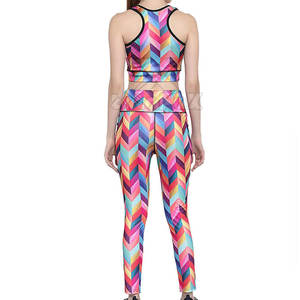 Conjunto de Yoga Ligero Hecho a Medida para Mujer, Elástico en la Parte Delantera, Cintura Alta, Transpirable, de Secado Rápido, Ecológico, de 2 Piezas, Ropa Deportiva para Gimnasio - Product Image 4