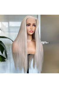 Perruque à lacet Full HD de qualité supérieure, cheveux humains Remy de couleur blonde grise pour un look doux et naturel - Product Image 3