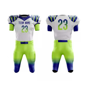 Ensemble d'uniformes de football américain respirants à manches courtes, taille adulte, grande taille, personnalisable pour équipe, haute qualité, faible MOQ - Product Image 1