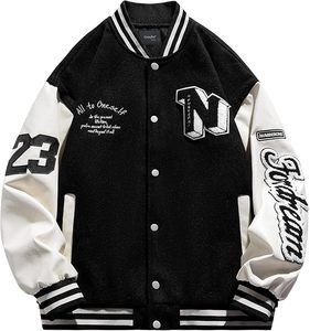 2025 New OEM 100% Polyester High Quality Varsity <b>Baseball</b> <b>Jackets</b> <b>Men</b> Front Waterproof Breathable Whole Sale Plain Bomber High - Product Image 2