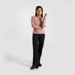 Dusty Pink Asymmetrical Yoga <b>Top</b> Breathable Seamless Plus Size Fitness Wear Sexy Style Print for Outdoor Workout Made Spandex - Product Image 4