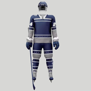 Prix d'usine sur mesure de qualité supérieure prix raisonnable uniforme de hockey sur glace 100% tissu polyester uniforme de hockey sur glace - Product Image 1