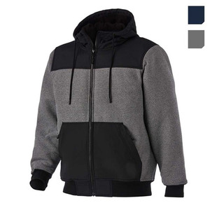 Sudadera con capucha y Top corto de forro polar cálido de invierno informal de gran tamaño con logotipo personalizado, chaqueta impermeable para correr de talla grande - Product Image 1