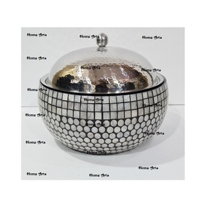 Cazuela de madera con trabajo de nácar, forma redonda de la más alta calidad, olla caliente para servir alimentos, superventas - Product Image 1