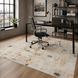 Netline Home Painted Heritage Navy Blue <b>Washable</b> <b>Rug</b> - Product Image 5