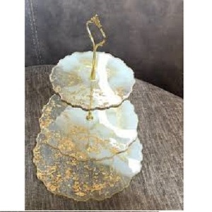 Présentoir à gâteau de taille personnalisée, présentoir à dessert en marbre naturel, plateau circulaire, support pour gâteau de mariage - Product Image 2