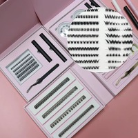 Nuevo Estilo de Empaque con Logotipo, Pestañas Individuales Súper Suaves Mix CD Curl, Kit de Pestañas Segmentadas Hechas a Mano, Kit de Pestañas Personalizadas