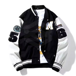 Chaqueta con letras de chenilla bordadas con estilo para hombre de alta calidad Chaqueta con letras de chenilla bordadas de diseño único - Product Image 1