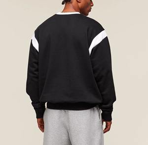 เสื้อฮู้ดดี้ & เสื้อสเวตเชิ้ตของผู้ชายผ้าคอตตอน100% แบบกำหนดเองพิมพ์โลโก้สีบล็อกหลวมทรงฮิปฮอปสำหรับผู้ชาย - Product Image 6