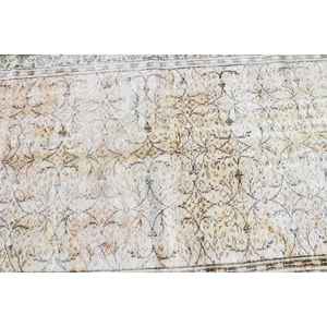 Tapis turc 4,4 x 9,2 pieds, tapis vintage, tapis floral brun en laine - Product Image 4