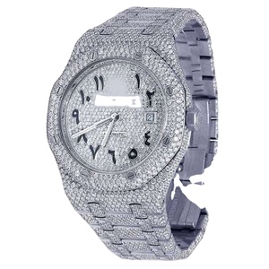 IGI Certified VVS Moissanite Diamond Watch para hombres Estilo Hip Hop Iced Digital <span class=keywords><strong>Display</strong></span> Función de fecha Caja de acero Reserva de energía - Product Image 1
