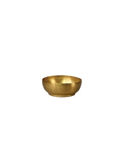 Cuenco de latón vintage con bordes florales y aspecto antiguo ideal para arreglos de altar o exhibiciones de metal coleccionables - Product Image 6