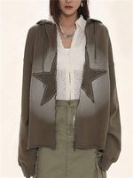 Sudadera con Capucha de Manga Larga Transpirable para Hombre y Mujer, Estilo Hip Hop Urbano, Bordada, Lavada, Desgastada, Vintage, Tallas Grandes, Casual, Primavera