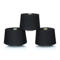 Fil de polyester filé recyclé pur PP 100% noir super noir tissage à tricoter NE 16S 20S 30S 40S 42S 45S 60S