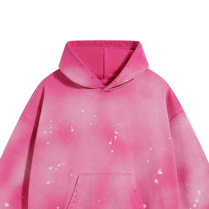 Sweat à capuche surdimensionné en coton mélangé délavé à l'acide pour homme, polaire d'hiver, décontracté, anti-rides, respirant - Product Image 5