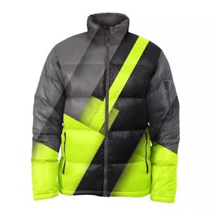Veste matelassée d'hiver pour homme de haute qualité, coupe-vent, design à bulles, impression par sublimation personnalisée, poids du tissu 320 grammes, stand - Product Image 5