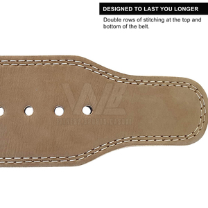 Ceinture de musculation en cuir de vachette 100% - Antidérapante - Légère - Épaisseur 8 mm à 15 mm - Soutien du dos - Robuste - Entraînement de force - Product Image 3