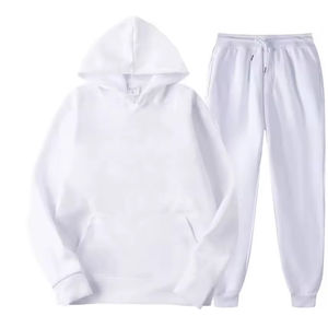 Vente en gros OEM survêtement en coton et polyester épais ensemble de jogging à capuche impression personnalisée logo hommes ensemble de sweat à capuche épais pour hommes - Product Image 6