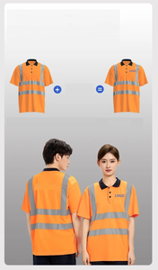 Camisa de trabajo, pantalones de alta visibilidad para hombre, de secado rápido, camisa polo de seguridad, pantalones de verano para construcción, ropa de trabajo con rayas reflectantes, overol de trabajo. - Product Image 2