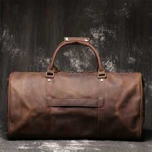 Producto de alta calidad Moda de cuero genuino Casual Leather Weekender Bolsas de cuero de viaje para Weekender Duffle Bag - Product Image 4