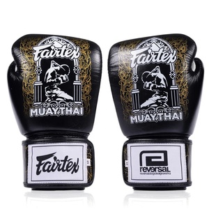 Gants de boxe Fairtex, nouveau design, entièrement imprimés, en cuir de vache véritable, pour hommes, entraînement professionnel, respirants - Product Image 4