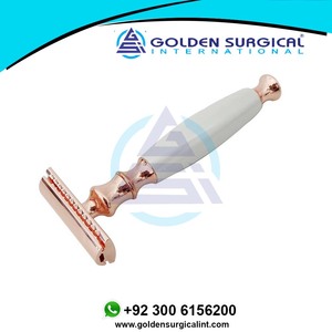 Maquinilla de Afeitar Vintage Color Oro Rosa, Cuchilla de Afeitar Manual, Maquinilla de Afeitar de la Mejor Calidad, Mango de Bambú, Maquinilla de Afeitar de Seguridad - Product Image 4