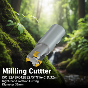 เครื่องตัดมิลลิ่ง ISO 32A3R042B32-STN16-C D.32 มม. หมุนตามเข็มนาฬิกา เส้นผ่านศูนย์กลางการตัด 32 มม. - Product Image 3