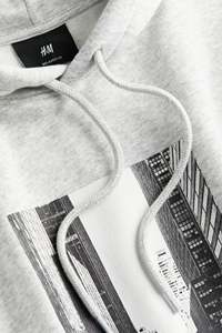 Pull-over à capuche pour hommes, coupe ample, tricoté en coton mélangé, respirant, manches longues, épaules tombantes, imprimé personnalisé - Product Image 5