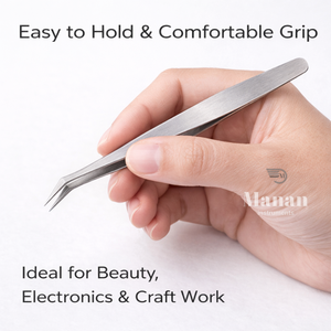 Pinzas Plateadas para Extensión de Pestañas, Acero Inoxidable, Precisión, Volumen, Aislamiento, Herramienta para Pestañas con Caja, Empaque OEM al por Mayor - Product Image 6