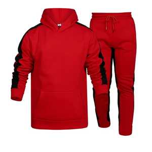 French Terry Heavyweight Sweats à capuche et pantalons de survêtement unisexe 100% coton surdimensionnés Ensemble Survêtements vierges personnalisés pour hommes - Product Image 3