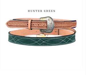 Ceinture de cow-boy et de cow-girl en cuir suédé occidental avec boucle en alliage personnalisable de qualité de marque - Product Image 4