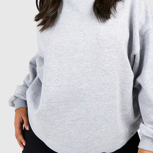 Recién llegado, venta directa de fábrica, sudaderas para mujer, logotipo personalizado, Material sólido, sudaderas transpirables de talla grande de alta calidad para mujer - Product Image 6