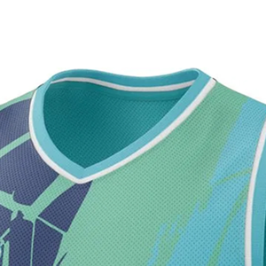 Maillot de basket-ball respirant imprimé par sublimation personnalisé de qualité supérieure, tissu en maille, haute performance sportive - Product Image 3