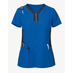 Comfort Fit Mujeres Scrub Uniform Soft Touch V Neck Shirt Logotipo personalizable Tamaños Medical Hospital Laboratory Wholesale Scrub Set - Product Image 5