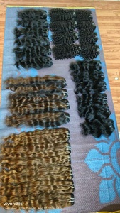 วิกต่อผมมนุษย์บริสุทธิ์แบบอินเดียเกรดดีที่สุดคลื่นน้ำลึกแบบหลวมฟูฟูสองชั้น - Product Image 4