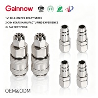 Raccord rapide pneumatique en acier inoxydable de style européen, filetage BSP mâle/femelle, 8 mm, 10 mm, 12 mm