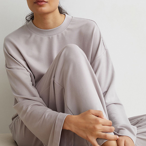 Logo personnalisé femmes vêtements de nuit doux 2 pièces ensembles Offre Spéciale femmes pyjamas tricotés ensembles de salon vêtements de nuit femmes maison porter des vêtements de nuit - Product Image 6