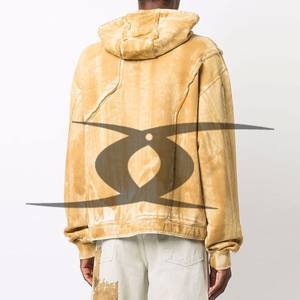 Sudaderas térmicas de temporada de invierno personalizadas para hombre, peso pesado, 400gsm, forro polar de felpa francés, Boxy Sun Faded, ácido desgastado, 100% algodón - Product Image 2