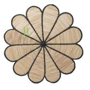 Hot Selling Bamboo Rectangle Handwoven Charger <b>Plates</b> Polished Bohemian Style Eco-Friendly 2-Piece Customize Sizes Variety - Product Image 1
