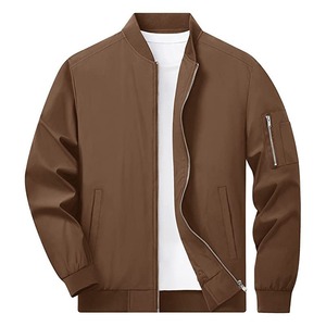 Chaqueta de Bombardero a prueba de viento Chaqueta informal Outwear Chaqueta de hombre Cortavientos ligero con 5 bolsillos Ropa de calle - Product Image 1