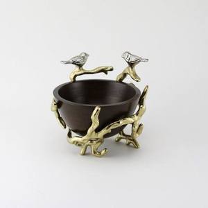 ชามเหล็กทรงกลมทำจากโลหะหล่อเย็นอลูมิเนียมสีทองสำหรับสวนในบ้านทันสมัยปรับแต่งได้ตามต้องการล่าสุด - Product Image 4