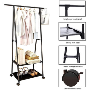 Perchero Metálico Independiente de 2 Niveles para Ropa, Perchero Portátil para Secar Ropa - Product Image 5