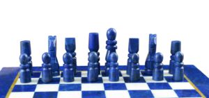 Chất Lượng Cao Sang Trọng Thủ Công Bằng Đá Cẩm Thạch Lapis Cờ Bộ Bán Buôn Tùy Chỉnh Thiết Kế Trang Trí Đá Cẩm Thạch Lapis Bàn Cờ Trò Chơi - Product Image 4