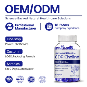 Gomitas de Citicolina Liposomal GMP, <span class=keywords><strong>CDP</strong></span> Colina, Fosfatidilserina, Melena de León, Omega 3 Vegano para la Salud Cerebral, Fabricante OEM - Product Image 3