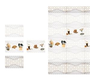 Carreaux muraux en céramique émaillée de cuisine design couleur blanche avec bulles 30x45cm - Product Image 1