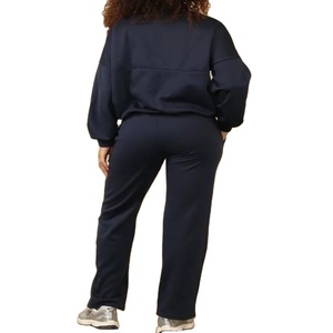 Women Casual Winter Zipper Tracksuit Set Breathable Quick Dry Bomber Oversized Baggy Loungewear Solid Pattern 2026 - Product Image 6