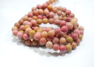 Piedras preciosas de Rodonita Natural de grado AAA, lavanda, cuentas sueltas redondas de color rosa claro, 8mm, 15 pulgadas, Media hebra, gemas Sameer - Product Image 2